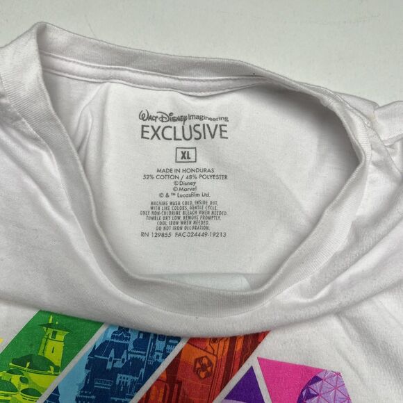 Disney Mens White D23 Expo Disney Parks Imagining Tomorrow Today T-Shirt Size XL - Picture 5 of 6